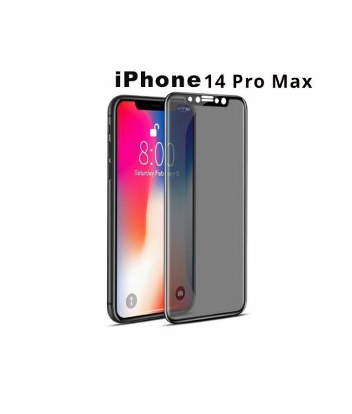 Folie Protectie ecran Apple iPhone 14 Pro Max, Privacy Premium Glass , Full Cover